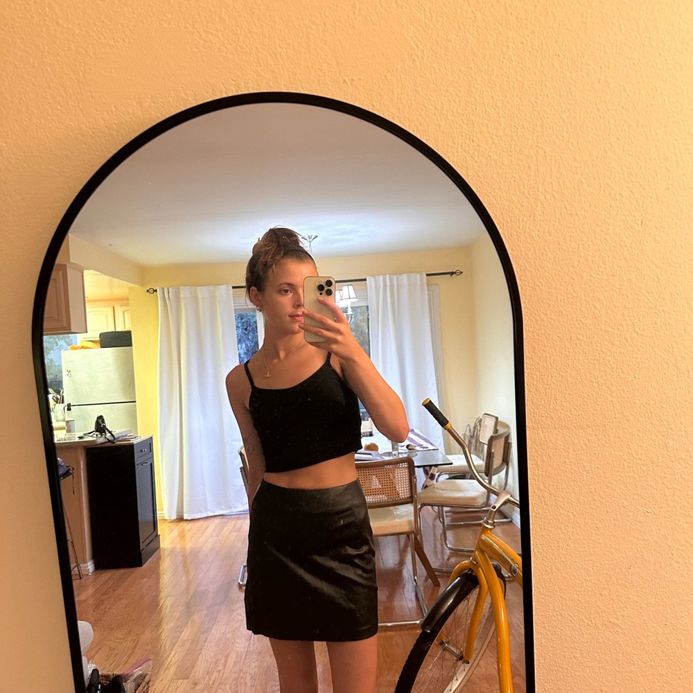 Black leather skirt. LBLC brand